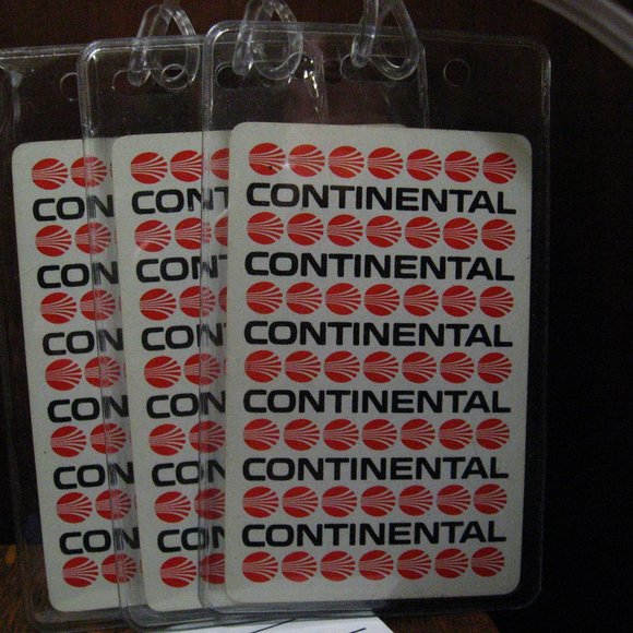 Continental Airlines Vintage Playing Card Luggage Tags (3) - Picture 3 of 4